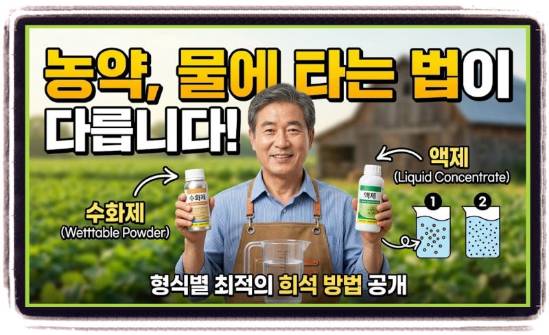 농약 제형이란? 유제부터 수화제·입상수화제·입제까지 한눈에 정리