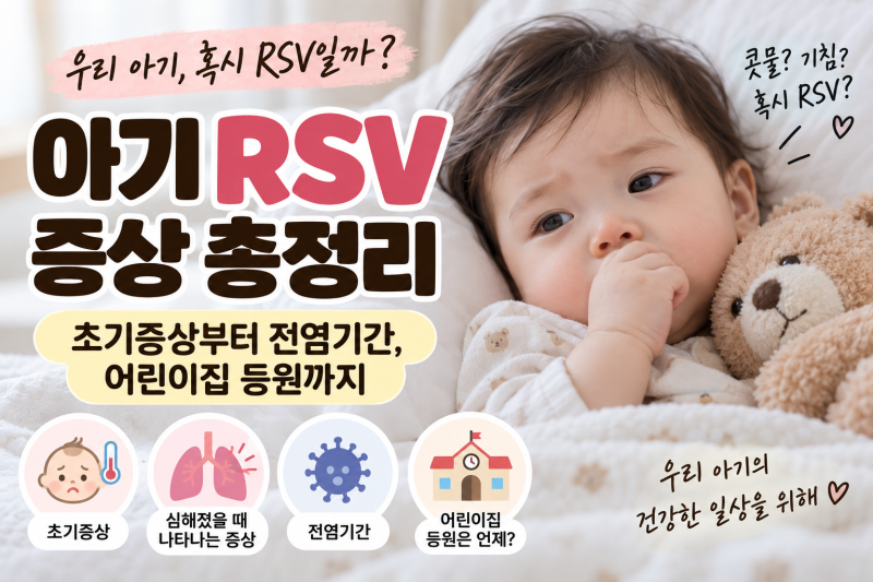 아기 RSV 증상 총정리 | 초기증상부터 전염기간, 어린이집 등원까지
