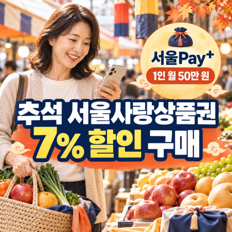 2026 추석 서울페이 서울사랑상품권 7% 할인｜구매방법·한도·사용처
