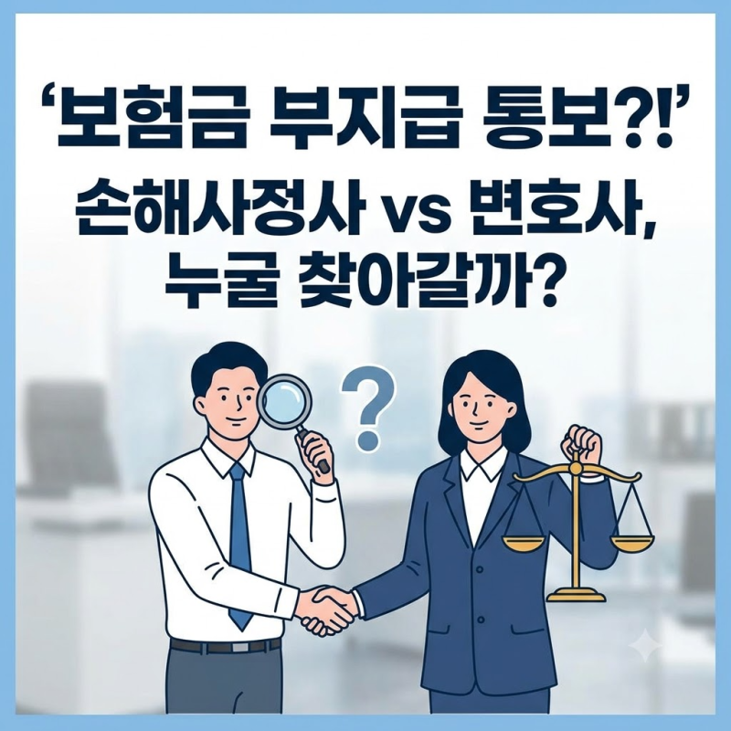 손해사정사 변호사 차이 "보험사랑 합의까지 대신해 주나요?" 업무 범위와 수수료 비교