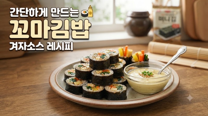 간단하게 만드는 꼬마김밥 겨자소스 레시피