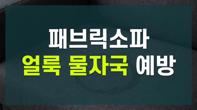 패브릭 소파 음료 얼룩 물자국 없이 지우는 방법
