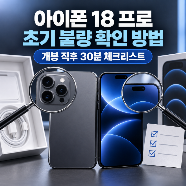 아이폰 18 프로 초기 불량 확인 방법, 개봉 직후 30분 체크리스트