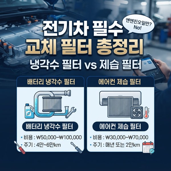 전기차도 엔진오일처럼 정기적으로 갈아야 하는 필터가 있다고?" 전기차 배터리 냉각수 필터....