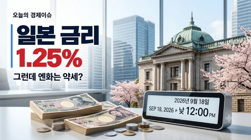 2026년 9월 일본 금리 발표일과 발표시간 총정리! 엔화 환율과 여행 환전 팁