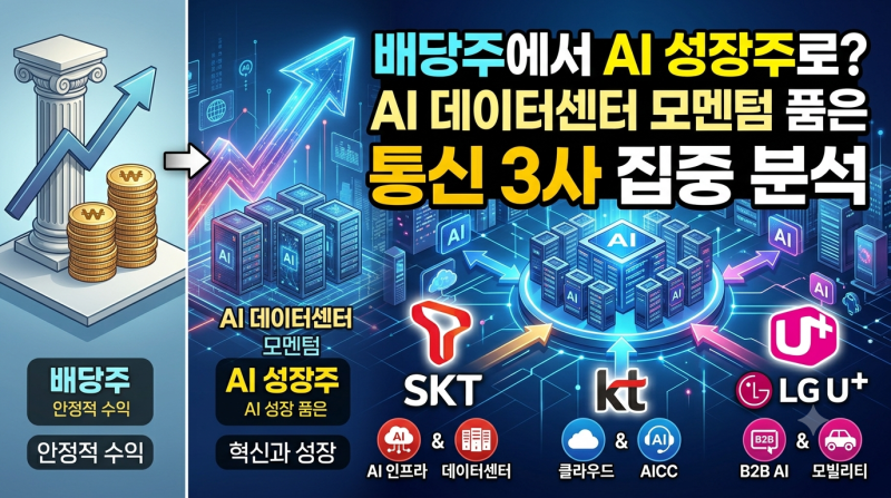 배당주에서 AI 성장주로? AI 데이터센터 모멘텀 품은 통신 3사 집중 분석