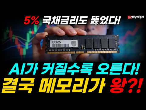 다들 금리 걱정할 때, 반도체와 메모리만 급등했다! 특히 어제 장 막판에 폭주 한 이유는? 다음 폭등 주도주, 오늘 증시에서 답이 나왔다?! 삼성전자 SK하이닉스 마이크론 샌디스크