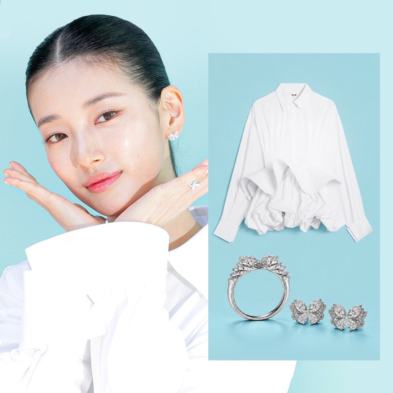 수지 아누아 성수 팝업 파격 올백 코디, 셔츠 원피스 어디꺼?