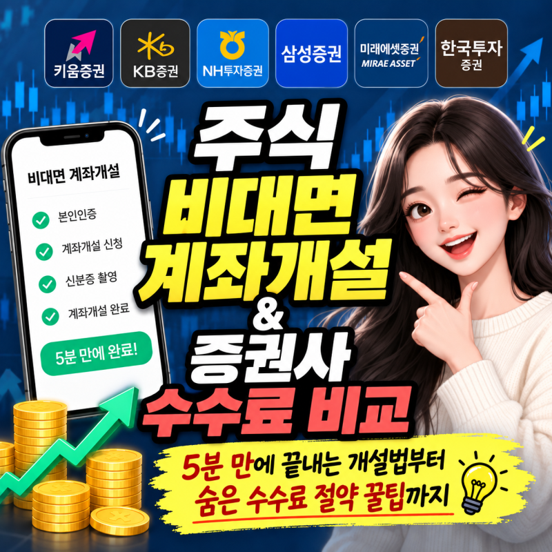 초보자를 위한 주식 비대면 계좌개설 순서와 증권사 수수료 비교 꿀팁