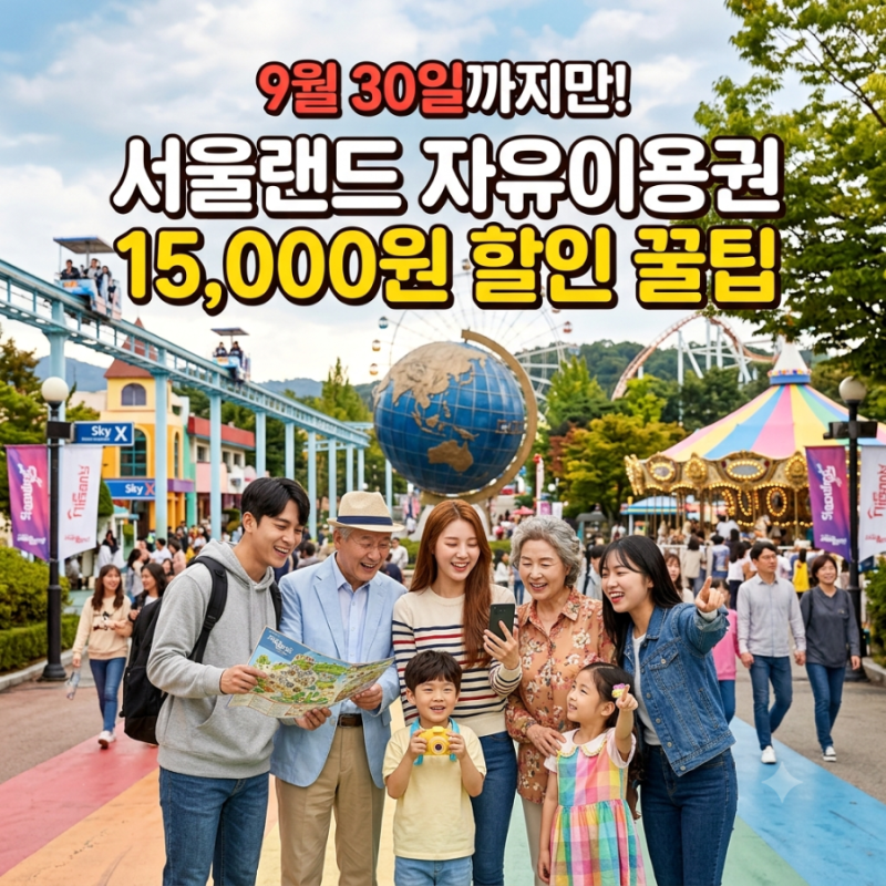 9월 30일까지만! 서울랜드 자유이용권 15,000원 할인 꿀팁
