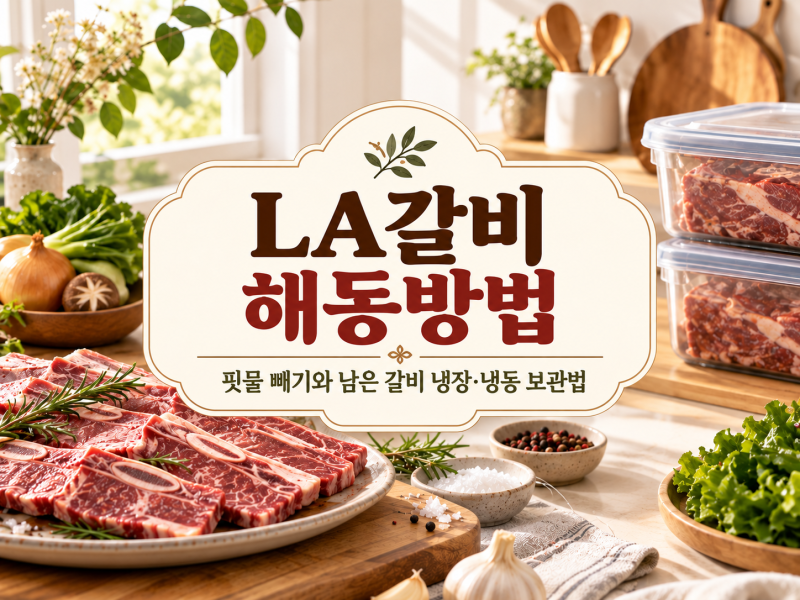 LA갈비 해동방법｜핏물 빼기와 남은 갈비 냉장·냉동 보관법