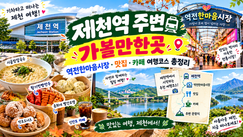 Things to Do Around Jecheon Station: Yeokjeon Hanmaeum Market, Restaurants, and Cafes Travel Course