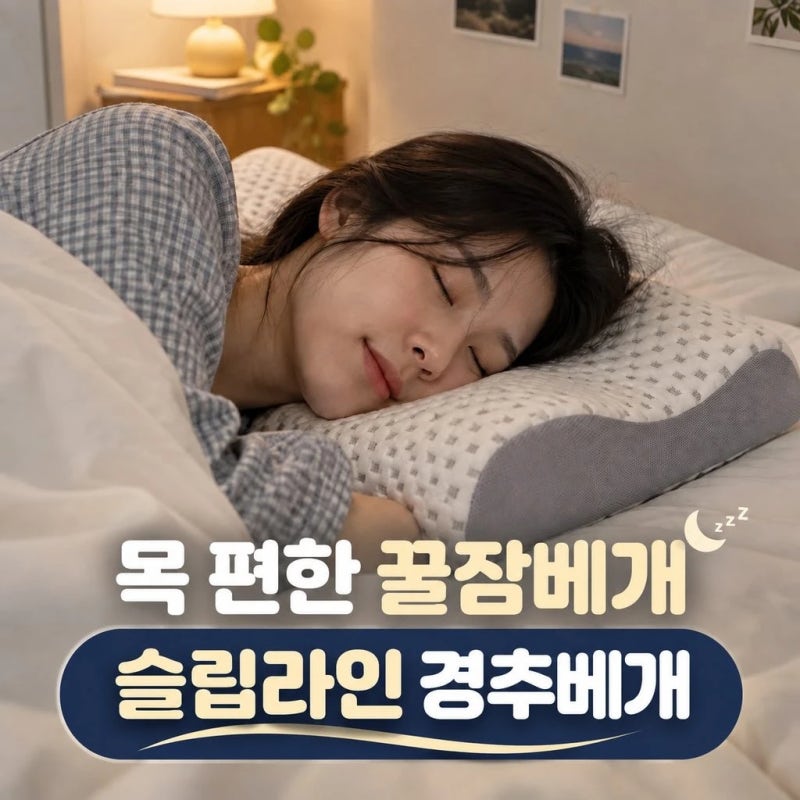 [슬립라인 경추베개] 일자목 거북목 완화 돕는 기능성 목베개 추천!