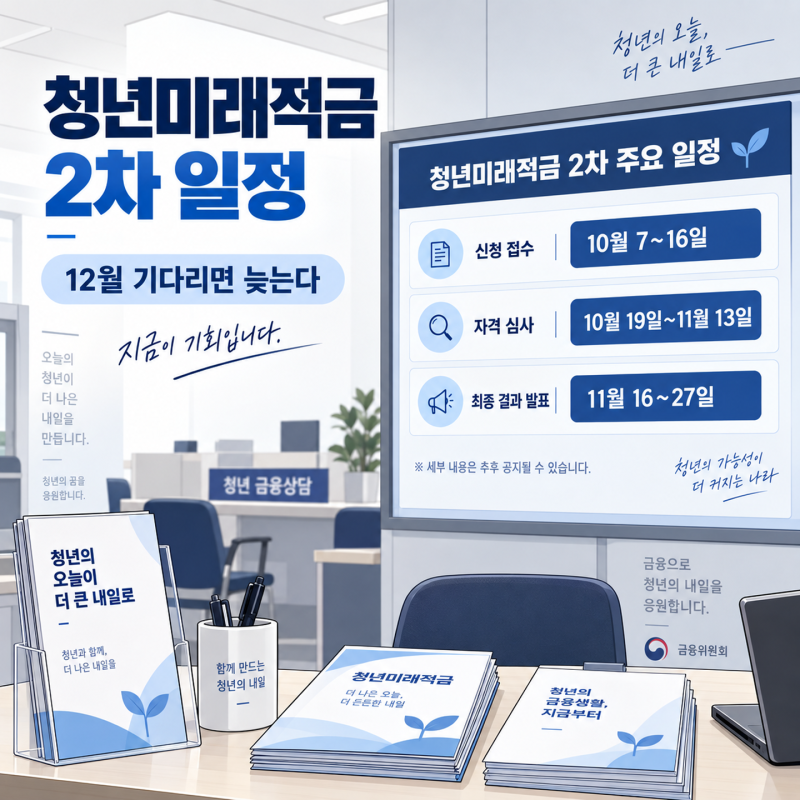 “신청만 하면 끝 아니었어?” 청년미래적금 2차에서 또 챙길 날짜