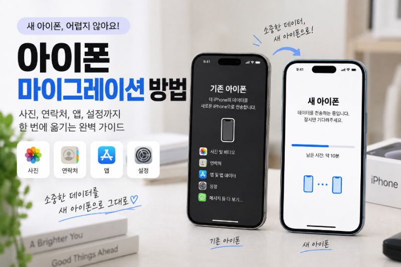 아이폰 마이그레이션 방법 총정리｜새 아이폰 데이터 옮기기부터 카톡·사진까지