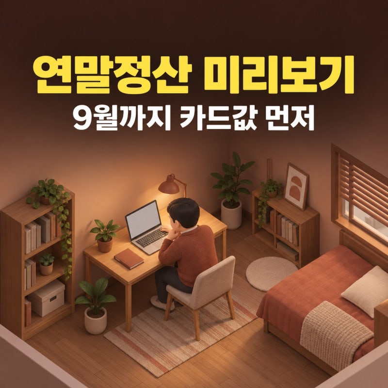 연말정산 미리보기 홈택스 조회, 9월까지 카드값 먼저 보기