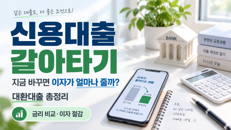 신용대출 갈아타기, 5천만원 대출이면? 금리·수수료·거절 이유 총정리(스마트폰도 가능)