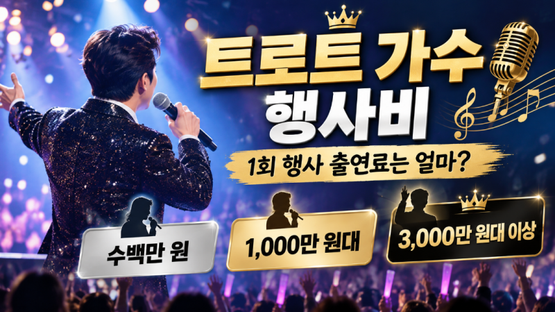 트로트 가수 행사비 실제 공개 금액 총정리! 김호중·송가인·영탁·이찬원은 얼마?