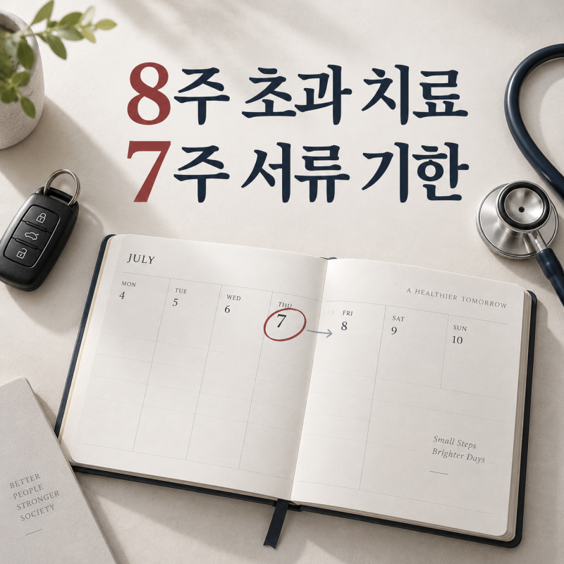 자동차보험 8주 지나면 치료비 못 받나? 7주 서류와 9~12주 병원비 계산·진단서·장기치료 서....