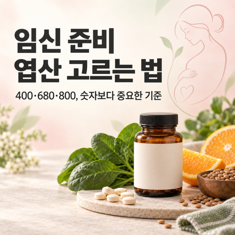 임신 준비 엽산 고르는 법 & 추천 | 400·680·800 용량과 활성엽산 차이
