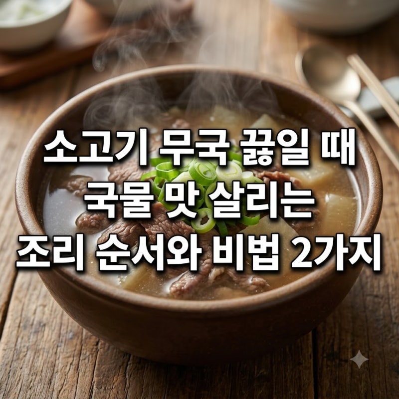 소고기 무국 끓일 때 국물 맛 살리는 조리 순서와 비법 2가지
