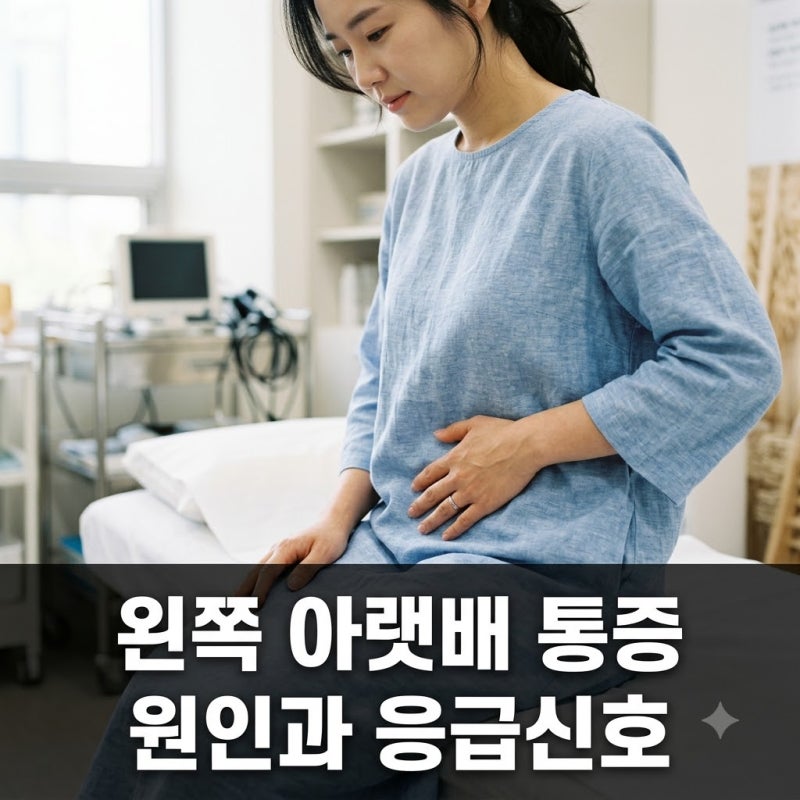 왼쪽 아랫배 통증 원인 6가지와 성별별 감별법 응급신호 총정리