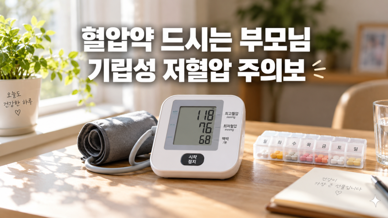 노인 기립성 저혈압, 혈압약 드시는 부모님이 특히 조심해야 하는 이유