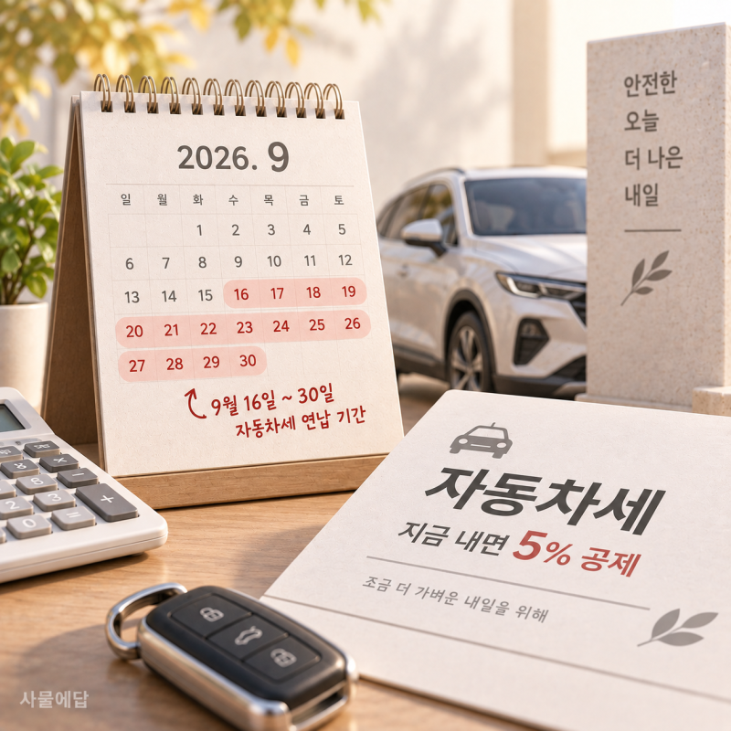 자동차세 9월 연납 5%라는데 실제 할인은 왜 1.25%일까?