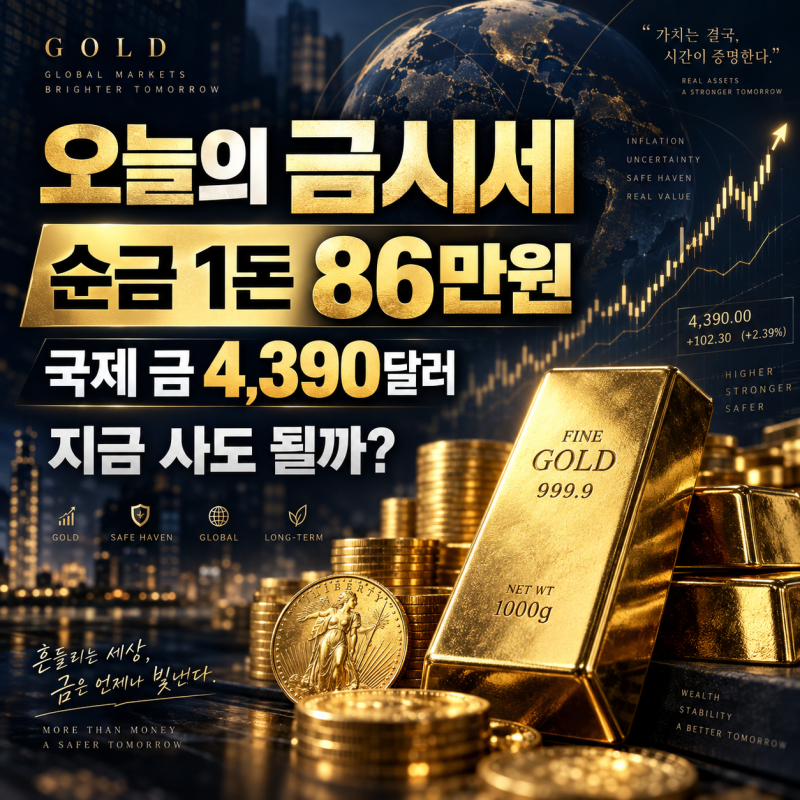 오늘의 금시세 “순금 1돈 86만원…지금 금 사도 될까?” 금값 전망·금 살때 팔때 타이밍