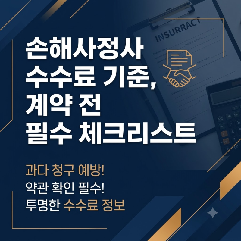 신체손해사정사 수수료 "보험금의 20%나 떼어가나요?" 성공보수 기준과 계약 체크리스트