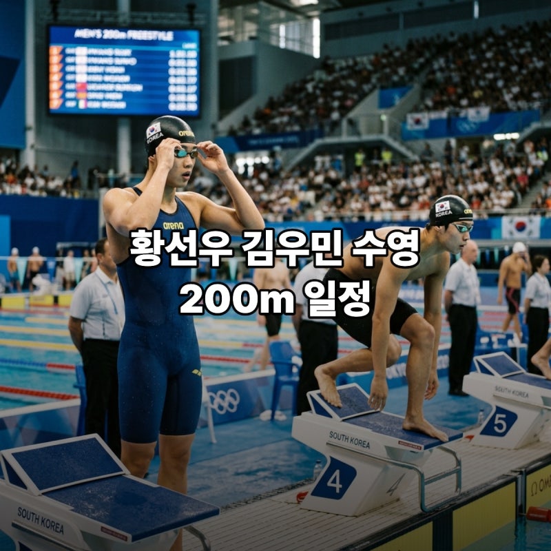 황선우 김우민 자유형 수영 200m 경기중계·다시보기