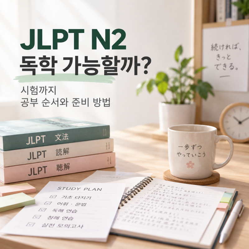 JLPT N2 독학 가능할까? 시험까지 공부 순서와 준비 방법