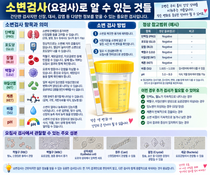 소변검사로 알 수 있는 것은? 요검사 항목과 결과 보는 법 총정리