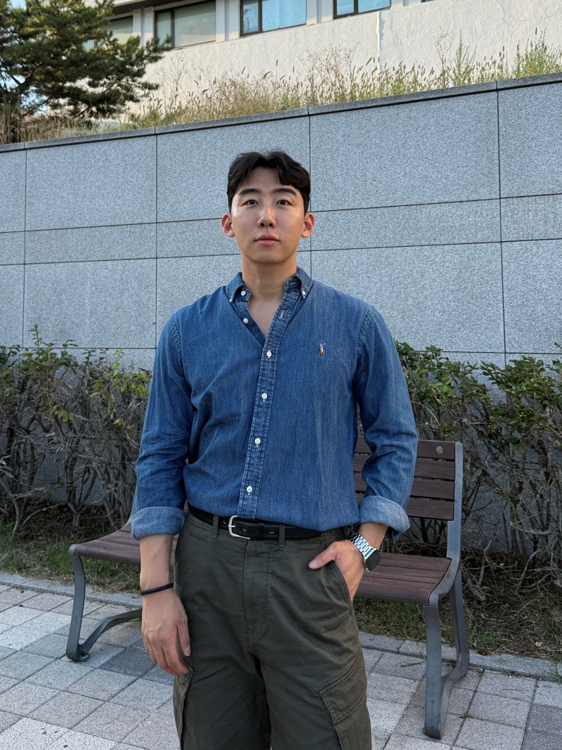 가을마다 꺼내는 청남방, 폴로 데님셔츠 커스텀핏 사이즈 & 할인 후기