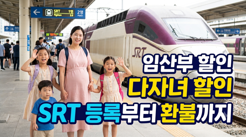 SRT 임산부 할인 40% 다자녀 등록방법부터 환불까지