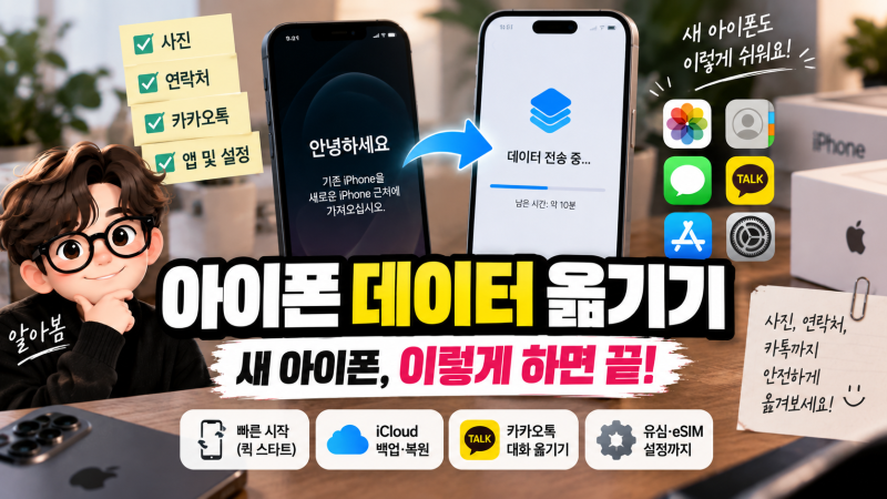 아이폰 데이터 옮기기 방법, 새 아이폰 마이그레이션부터 사진·카톡까지