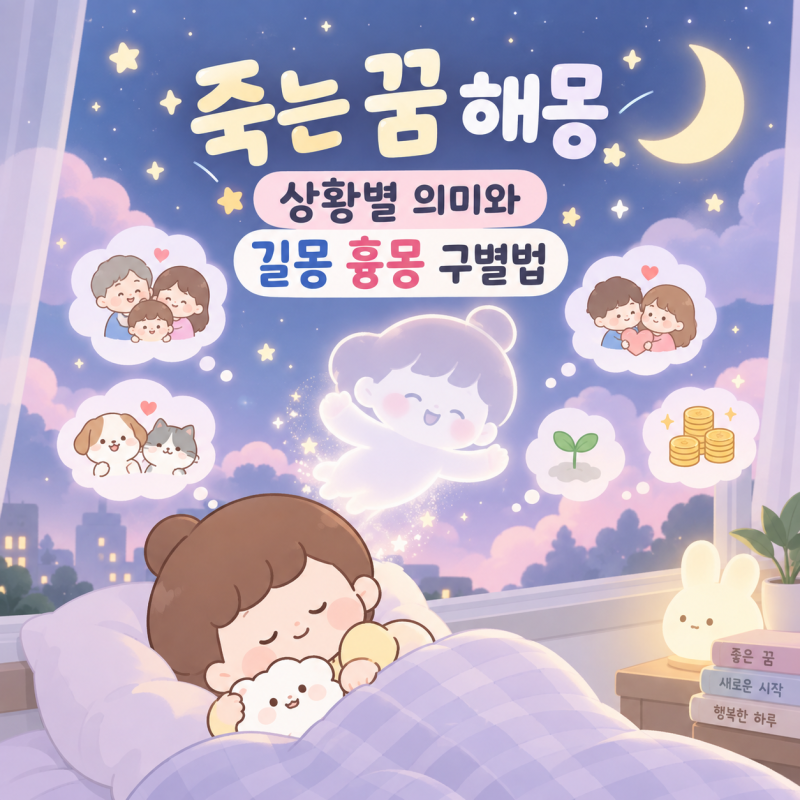 죽는 꿈 해몽 상황별 의미와 길몽 흉몽 구별법