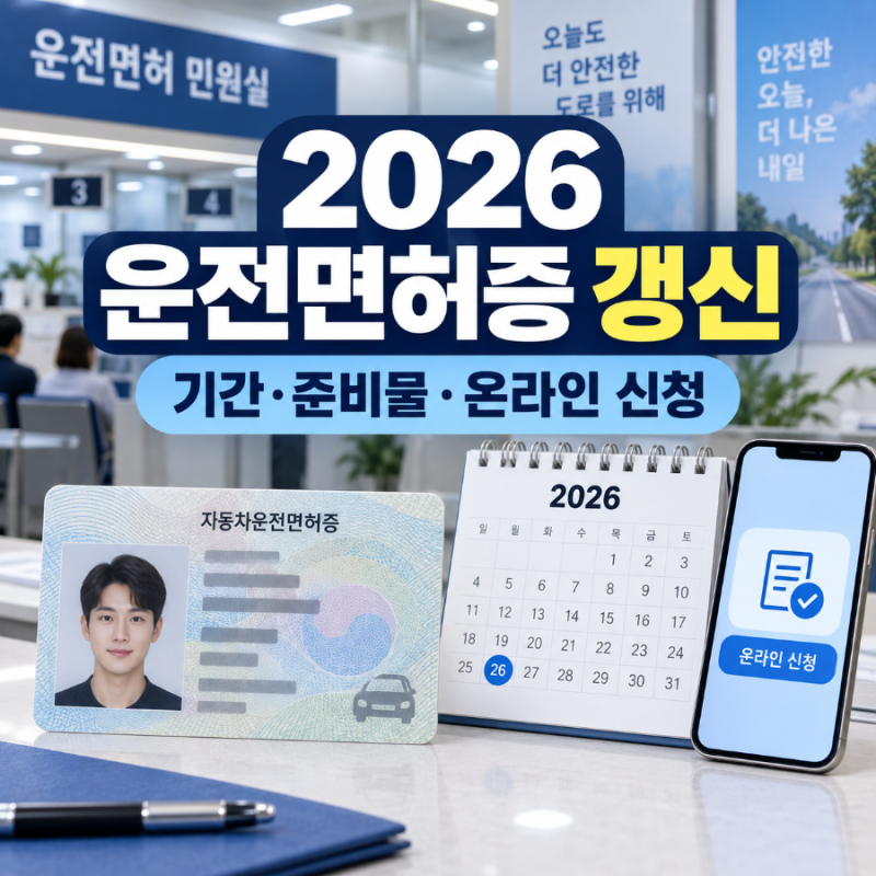 2026 운전면허증 갱신 방법｜기간 조회·온라인 신청·준비물·비용 총정리