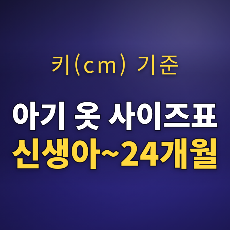 아기 옷 개월수별 사이즈표, 신생아부터 24개월까지 완전정리