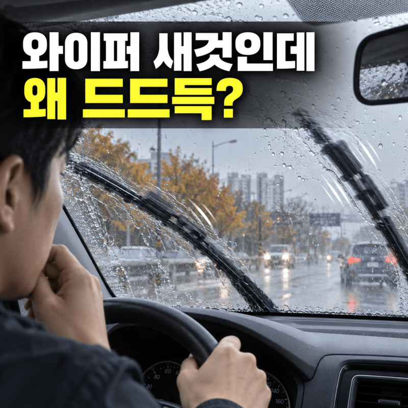 “와이퍼 새것인데 왜 드드득?” 비 오는 날 앞유리 떨림, 교체 전 확인할 6가지