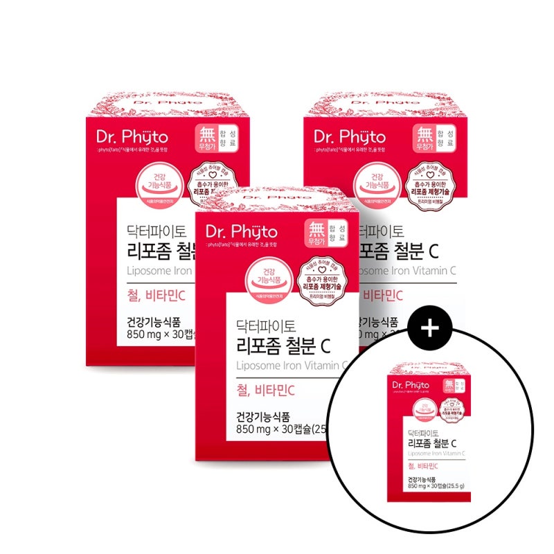 닥터파이토 리포좀 철분C 4개 세트, 임산부와 어린이 모두 안심하고 먹는 철분제 추천!