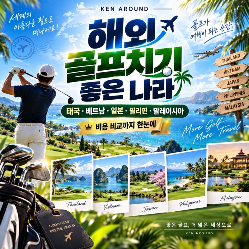 해외 골프여행 어디가 좋을까?｜태국·베트남·일본·필리핀·말레이시아 비용 비교