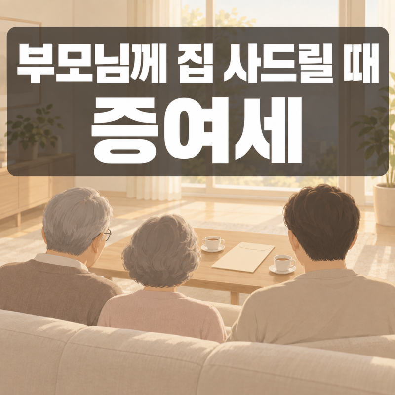 부모님께 집 사드릴 때 증여세 — 사드리는 분은 돈이냐 집이냐로 취득세가 갈립니다