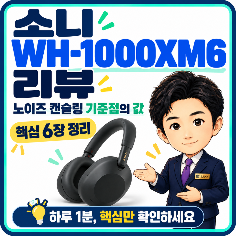 소니 WH-1000XM6 리뷰 노이즈 캔슬링 기준점의 값