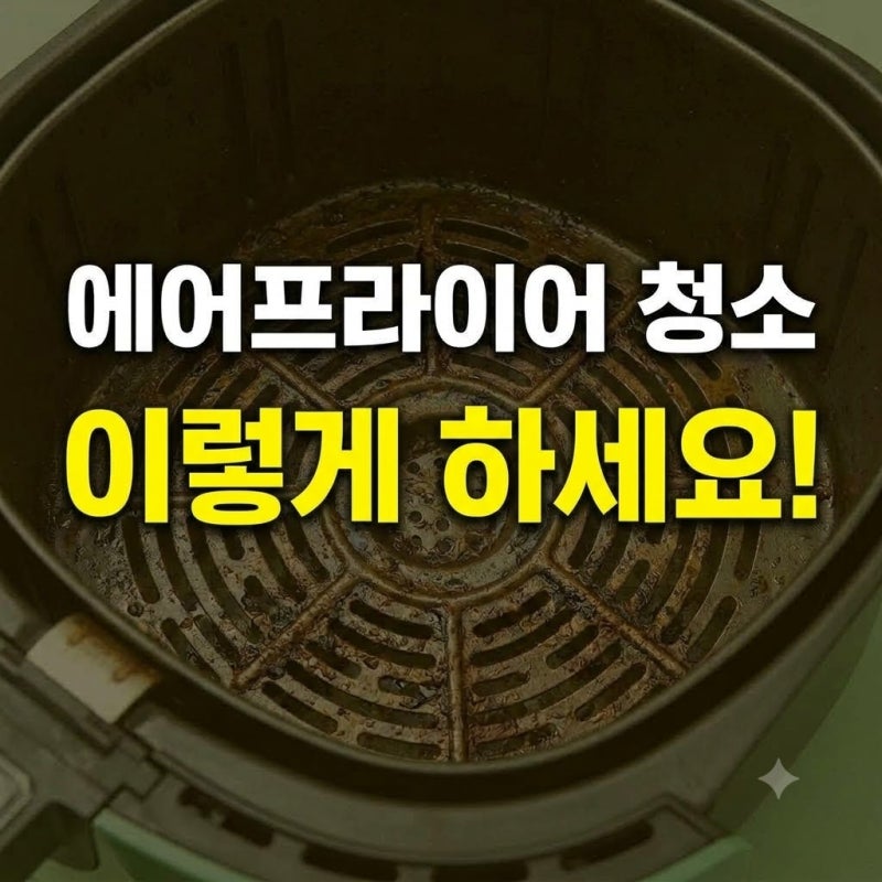 에어프라이어 기름때 제거,쉬운 청소 세척법(베이킹소다?구연산?)