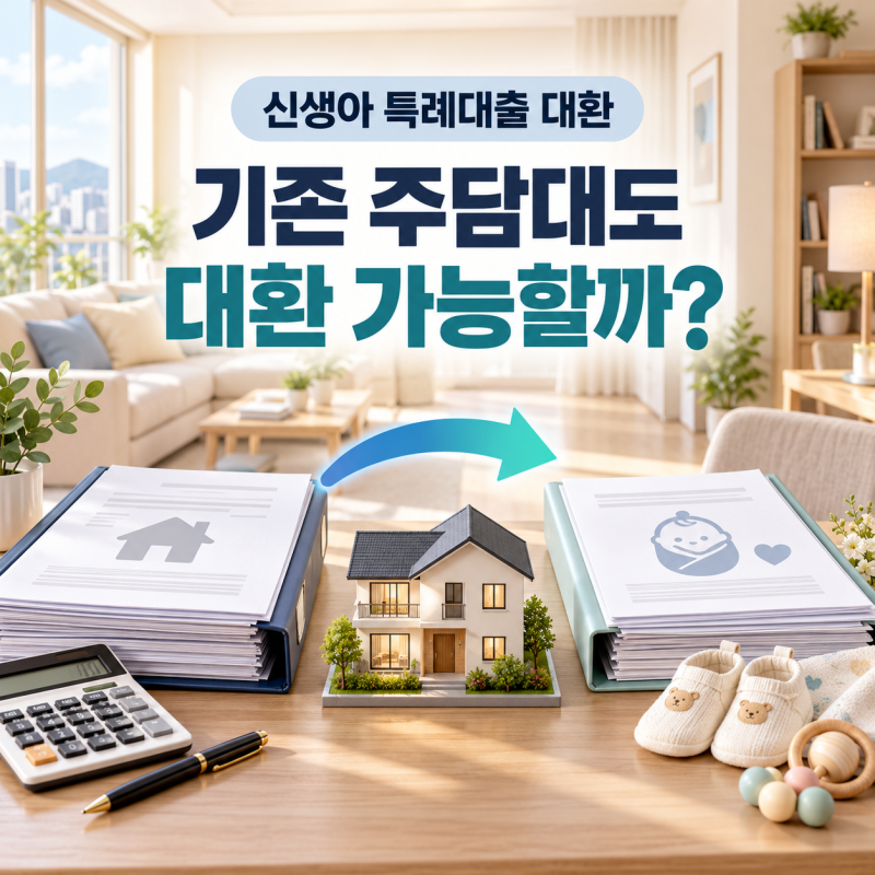 신생아 특례대출 대환 기존 주담대가 있어도 가능할까?