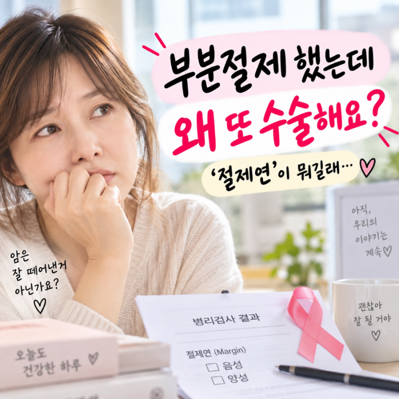 유방암 부분절제했는데 왜 재수술할까? 절제연 양성 무슨 뜻일까?