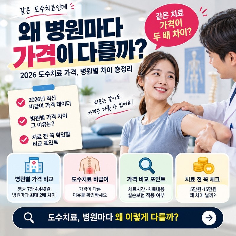 도수치료 5만·15만원 비교하던 방식 달라졌다｜7월부터 가격 기준이 바뀐 이유