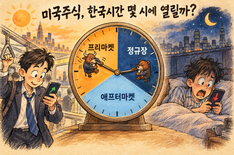 미국주식 거래시간 총정리 | 프리마켓·정규장·애프터마켓 한국시간, 2026년 서머타임 기준