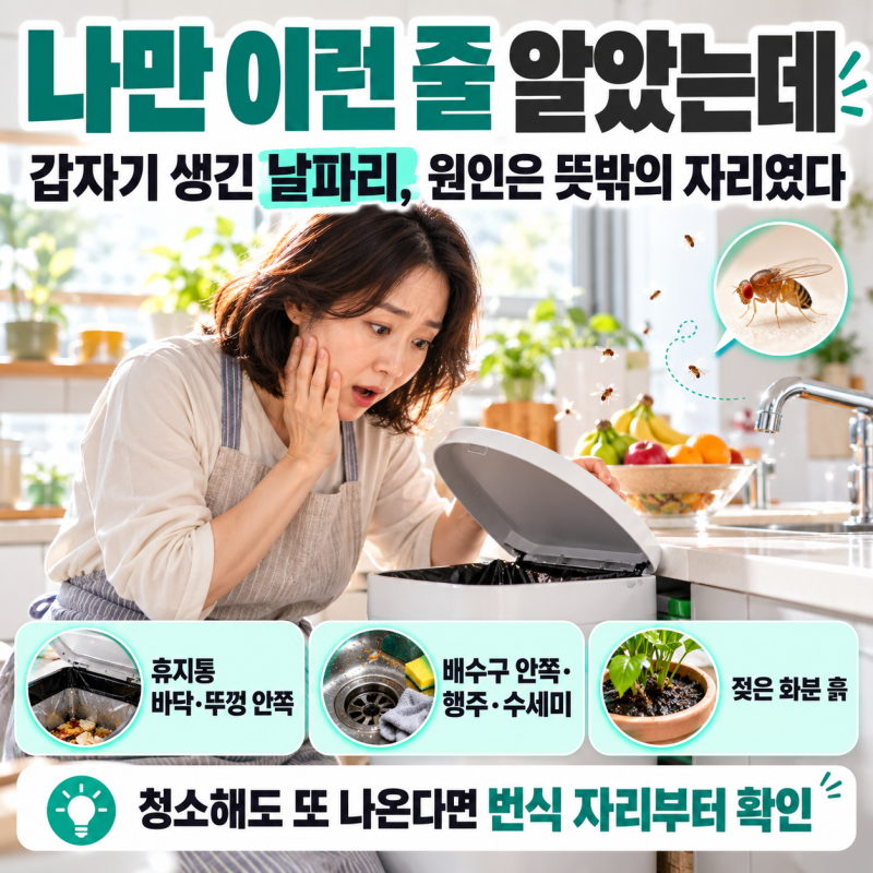 "나만 이런 줄 알았는데" 갑자기 생긴 날파리, 원인은 뜻밖의 자리였다